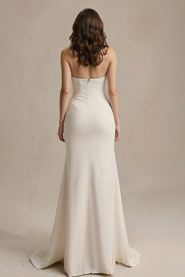 Ivory Mermaid Sweetheart Long Formal Dress